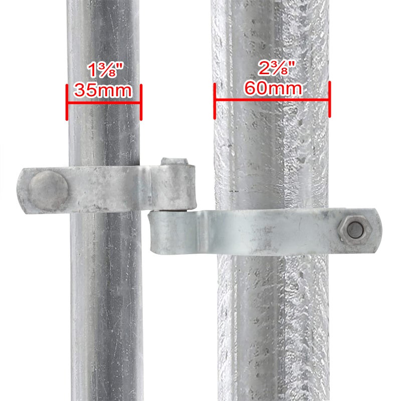 GBGS 4 Sets 2-3/8"" x 1-3/8"" Chain Link Fence Gate Post Hinge,Cattle Corral Rail Hinge,Max Load 220lb - Image 2